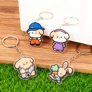 Custom <strong>Printed</strong> Acrylic Charms <strong>Key</strong> Chain Cartoon Anime Acrylic Keychain Pin Stand Transparent Epoxy Acrylic Keyring - Product Image 5