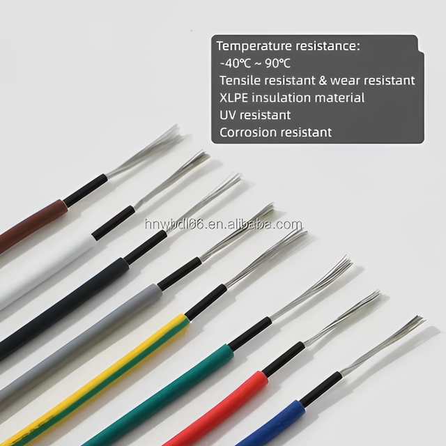 PV Solar Wire DC Cable 2*4mm 2*6mm2*10mm for Industrial Power Systems XLPE/XLPO Insulation Material