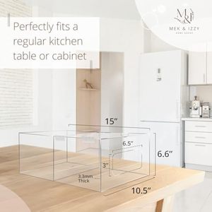 ที่ใส่ขยะในตู้ครัวแบบใสติดผนัง2ขนาดตัวแขวนถุงขยะอะคริลิกพร้อมฝาปิด - Product Image 3