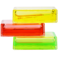 Nouvel ensemble de tubes à gel acryliques rectangulaires pour fidget, minuteur liquide apaisant et relaxant, minuteur sensoriel pour besoins spéciaux