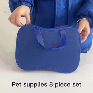 High QualityPortable Multifunction 8 in 1 Cat <strong>Grooming</strong> Tool Kit <strong>Bag</strong> <strong>Dog</strong> Pet Brush Set with Storage <strong>Bag</strong> - Product Image 3