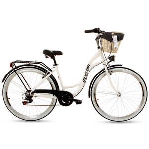 Vélo hybride urbain pour femme, taille 28, à une vitesse, avec panier, en aluminium, style vintage, Beach Cruiser, YM-CB-001 - Product Image 2