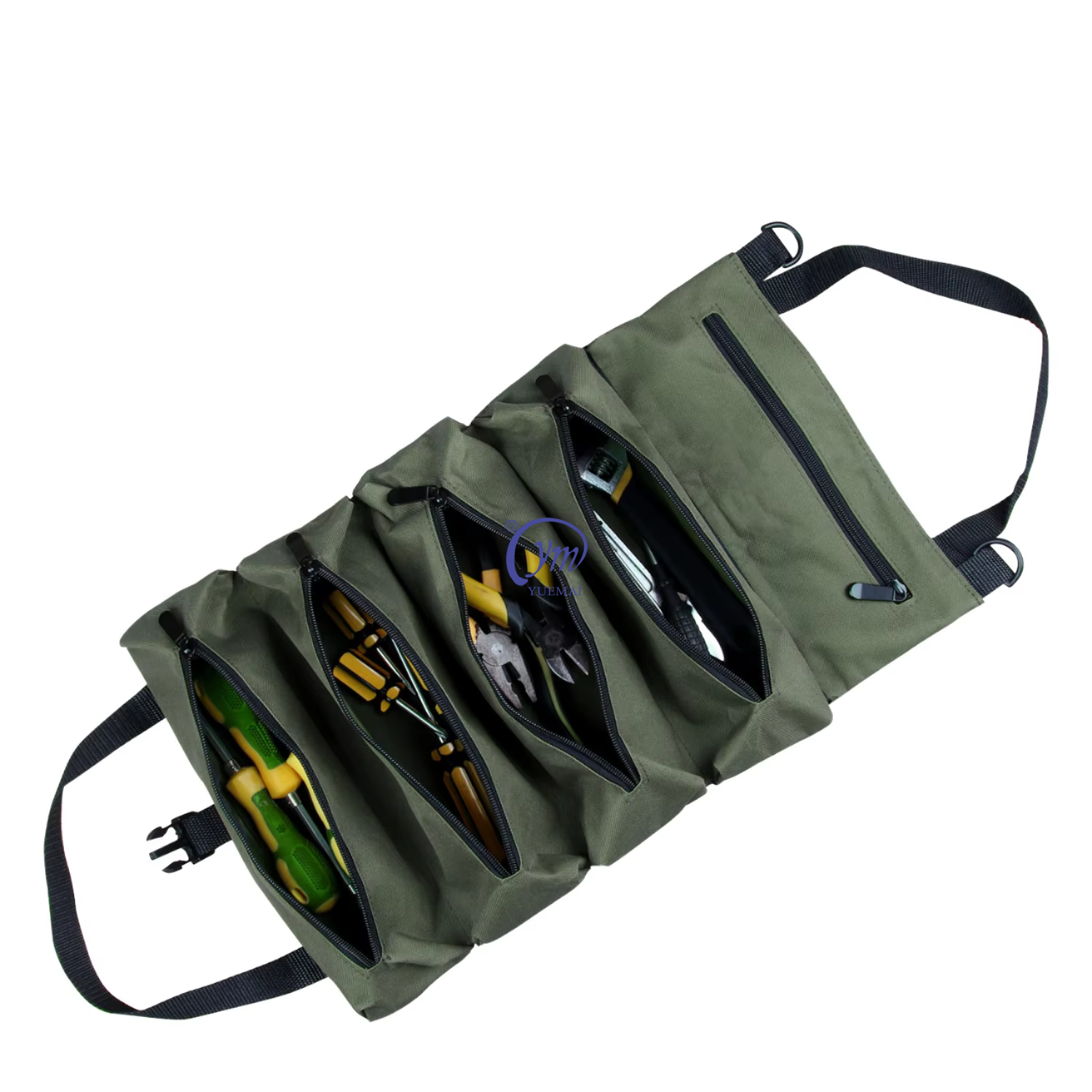 FulSurgus 5 Pack Small Tool Pouch With Zipper, Waterproof Oxford Cloth Tool Bag Portable
