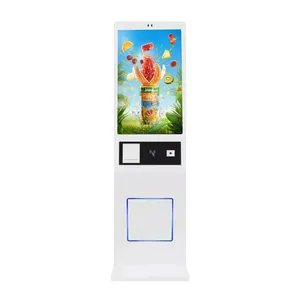 Terminal de quiosque de pedidos de restaurante com tela de toque para máquina de auto-checkout de 19 polegadas OEM personalizada com impressora térmica