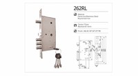 Serrure de porte à mortaise en métal de haute sécurité pour le marché russe, conforme à la norme ANSI Grade 1 262, protection anti-effraction, avec 3 clés, certifiée ISO/CE