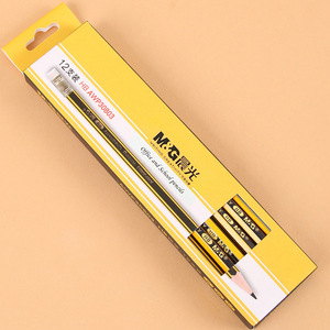 Lápiz de Madera Hexagonal M&G HB AWP30803, Amarillo con Rayas Negras, Lápiz para Exámenes y Arte, Paquete de 12 - Product Image 4