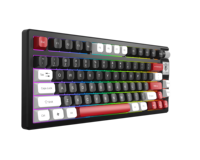 Clavier mécanique de jeu à 79 touches, structure Gasket, trois modes, avec molette, éclairage RGB à changement rapide, combinaison de couleurs