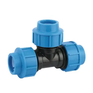 PN16 20mm-110mm All Size We Have Plastic Fitting Pp Compression Fittings Equal Tee For Agriculture Drip Irrigation