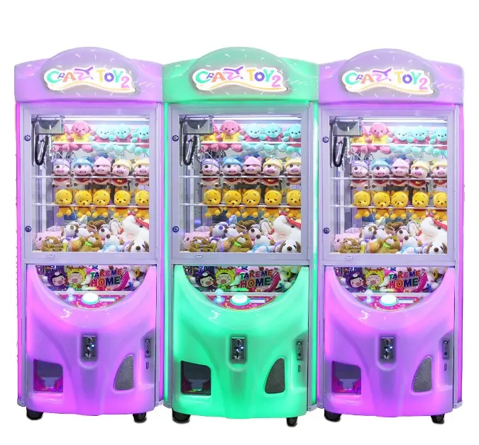Giá Rẻ Arcade Coin Vận Hành Crazy Toy 2 Claw Máy Búp Bê Máy Bán Hàng Tự Động Toy Crane Máy Bán Hàng Tự Động