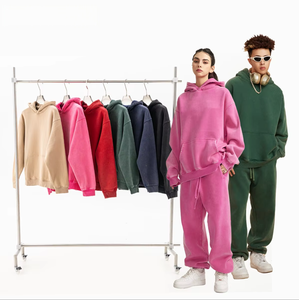 <span class=keywords><strong>Felpa</strong></span> con Cappuccio da Uomo Invernale 2025 in Cotone Felpato Lavato Effetto Vintage, Vestibilità Ampia, con Tasche, 355g - Product Image 3