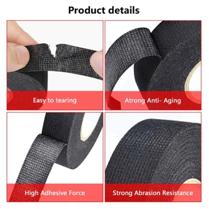 Phổ flannel vải vải Băng điện bảo trì tự động xe dây nịt dây đai đóng đai vải đen flannel vải băng - Product Image 2