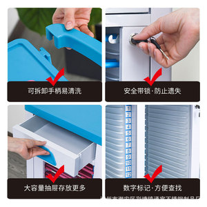 Tongchen Medical Record Cart 2 Layers <b>Filing</b> Cabinet Trolley For Hospital Use - Product Image 5