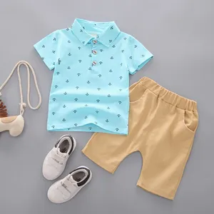 2025 da ragazzo estivo Set Casual Polo Casual Shorts a maniche corte fabbrica cinese all'ingrosso abbigliamento per <span class=keywords><strong>bambini</strong></span> cartone animato - Product Image 3