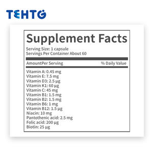 Complément alimentaire multifonctionnel <span class=keywords><strong>multivitamin</strong></span>é en capsules, OEM, plusieurs nutriments, vitamines, hommes, avec minéraux, aliments entiers biologiques - Product Image 4
