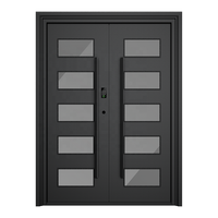 Porte de sécurité Villa design de luxe Porte pivotante de haute qualité Porte de sécurité pare-balles avec serrure intelligente Porte d'entrée avant en aluminium