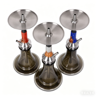 En gros, Grand ensemble de chicha à gravité de style allemand en résine et acier inoxydable, avec base en verre et accessoires
