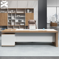 Bureau de direction de luxe en L à prix abordable, mobilier de bureau traditionnel pour PDG, idéal pour les bureaux et les immeubles de bureaux