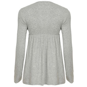 Camiseta de Punto de Manga Larga con Cuello Cuadrado y Encaje para Mujer, Estilo Dulce, Informal, en Capas, Top de Moda - Product Image 6