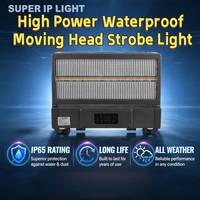 Projecteur Stroboscopique à Tête Mobile 1344x0.5W+336x4W LED RGB CW WW DMX, Protection IP65, Lumière de Scène Dimmable pour DJ, Club, Concert, Fête