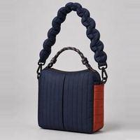 Sac bandoulière matelassé en nylon recyclé avec logo personnalisé, imperméable, avec cadre en EVA, pour trajets urbains, OEM ODM
