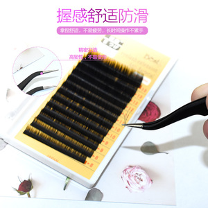Stainless Steel Eyelash Tweezers Set 5Pcs Precision Curved Straight Tips With Brush For <b>Lash</b> Extension - Product Image 3