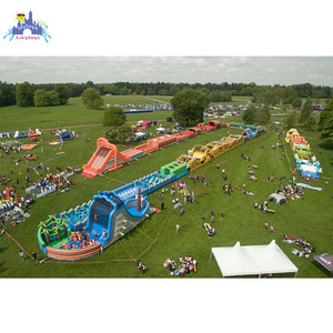 Lilytoys Factory Buen precio Personalizable Comercial Gigante 200 m Equipo de carrera de obstáculos al aire libre Carrera de obstáculos inflable - Product Image 5