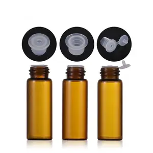 Empty Essential Oil Glass Vials 1ml 2ml 3ml Mini Brown Glass Perfume Sample Bottles With Inner Plug