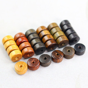 Cuentas espaciadoras de sándalo verde de 4x7mm, cuentas sueltas redondas de palisandro y ébano para niños, juguetes para hacer joyas DIY - Product Image 1