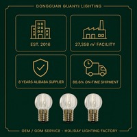 Ampoules LED G30 Culot E17 120V Globe Incassable PC Dimmable 11 Couleurs Blanc Chaud Blanc Froid pour Guirlandes Commerciales de Noël