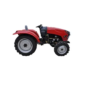 Langpak Fabriek Rood Elektrisch Tractor Landbouwwerk 25hp 4*4 Mechanische Besturing 3-piont Hydraulische Trekhaak Goedkope Minitractoren