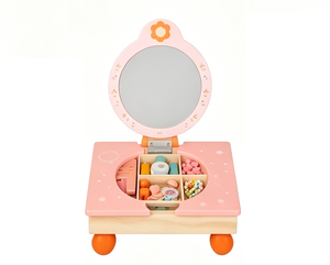 Tocador <span class=keywords><strong>de</strong></span> Madera Plegable <span class=keywords><strong>para</strong></span> <span class=keywords><strong>Niñas</strong></span>, Juguete <span class=keywords><strong>de</strong></span> Maquillaje con Espejo <span class=keywords><strong>para</strong></span> Juego <span class=keywords><strong>de</strong></span> Roles - Product Image 2