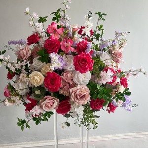 Wholesale Customized 50-80cm Wedding Event Decorative Table Centerpieces Pink <b>Artificial</b> Silk <b>Flower</b> Ball - Product Image 3