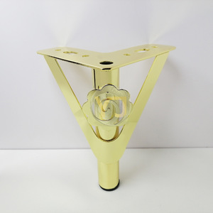 Gold Hollowed Out <b>Sofa</b> <b>Legs</b> Carbon Steel European Style Decorative Flower Feet Easy Installation Furniture Hardware Accessory - Product Image 4