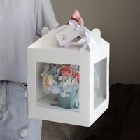 Boîte à fleurs avec logo personnalisé Emballage de luxe écologique pour fleuristes boutiques de cadeaux