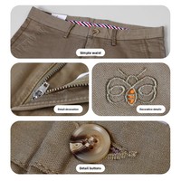Pantalon décontracté pour homme – Nouveautés printemps – Coupe décontractée, jambe droite – Tendance haut de gamme, polyvalent, en coton respirant, lavable en machine