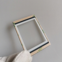 Panneau de verre sérigraphié de petite taille avec adhésif 3M, panneau de verre pour cadre de caméra