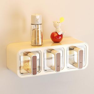 Caja de Almacenamiento de Especias para Colgar en la Pared de la Cocina, Recipiente Sellado para Sal y Especias, para Almacenamiento y Contención de Alimentos - Product Image 1