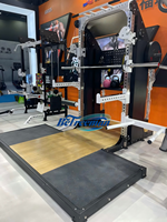 Plateforme de musculation multifonctionnelle Freeman avec Smith Machine et rack de levage pour exercices de fitness et soulevés de terre