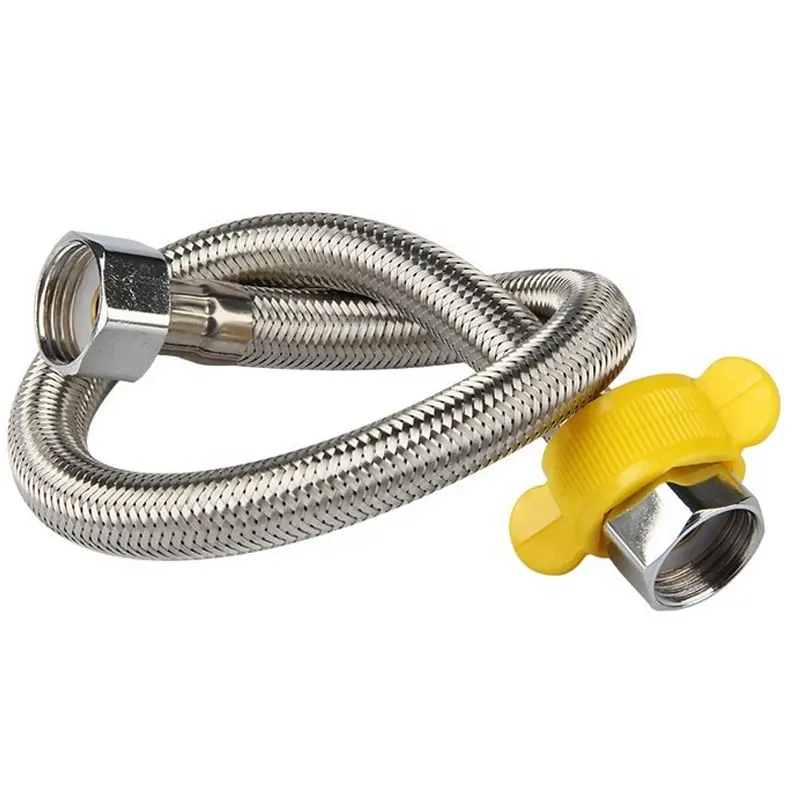 popular stainless steel flexible braided metal hose for wash basins inlet hose water pipe