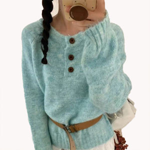 Pull en tricot décontracté et polyvalent, style doux, nouvelle arrivée automne-hiver, mode féminine, nouvelle arrivée en tricot - Product Image 2