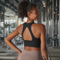 Nouveau soutien-gorge de sport pour femme, idéal pour l'entraînement, le fitness, le yoga et la course, avec design ajouré et maintien intégré, style débardeur.