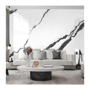 Sứ Đá Cẩm Thạch bóng slab thiêu kết đá gạch cho nền tường Panda trắng kết cấu thiêu kết đá slab - Product Image 1