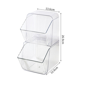 Wall Mounted <b>Storage</b> <b>Box</b> Rectangle Transparent Stackable For Coffee Tea Milk Tea Organizer Desktop <b>Storage</b> Solution - Product Image 5