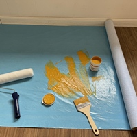 Feutre de protection de sol gaufré bleu pour peintre, 160 g/m², imperméable, auto-adhésif, vente en gros, directement du fabricant