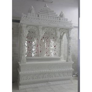 Натуральный камень Бертон: религиозный алтарь ручной работы из белого мрамора, прочный, полированный, для домашнего храма - Product Image 3