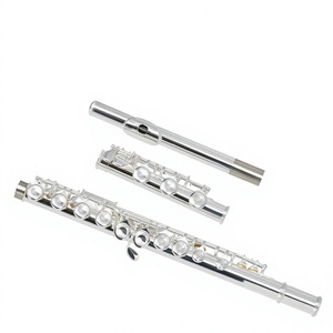 Flûte à <span class=keywords><strong>bec</strong></span> en argent plaqué nickel à 17 clés en Do, instrument de musique - Product Image 3