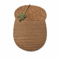 Tapis à gratter pour chat en forme de gland avec feuille verte