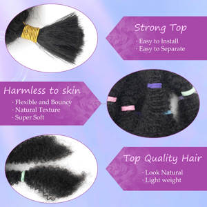 Vente en gros de lots de Nobles 12 pouces Kinky <span class=keywords><strong>Twist</strong></span> de meilleure qualité, or, Afro Kinky Bulk, mèche 10 brins/paquet, tresse au crochet - Product Image 5