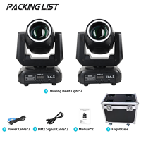 2 Pcs100W Beam Moving Head Light avec LED Ring RGB Full-colour Three-in-1 Moving Head Light for Dj Disco Bar Party