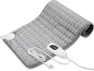 Relaxation Easy-to-Use For Any Setting Customizable Brown Crystal Super Soft Heating Pad Adjustable Temperature Portable